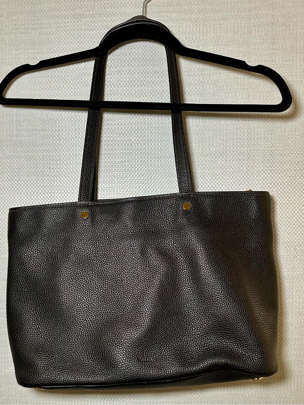 Fossil Jessie Leather Top Zip Tote in Black